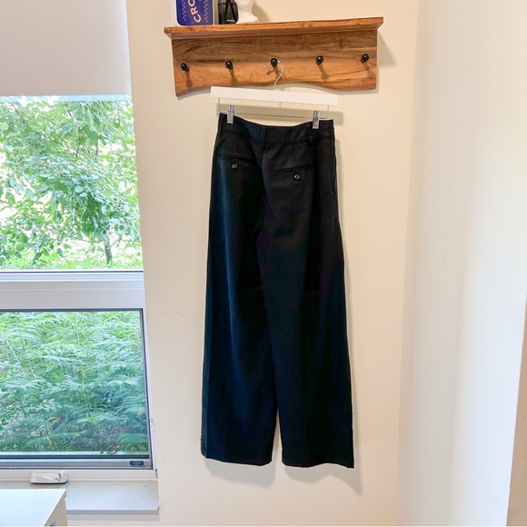 Madewell NWT The Harlow Wide-Leg Pant in Drapey Twill Cotton Linen Blend sz 0 - Picture 3 of 8